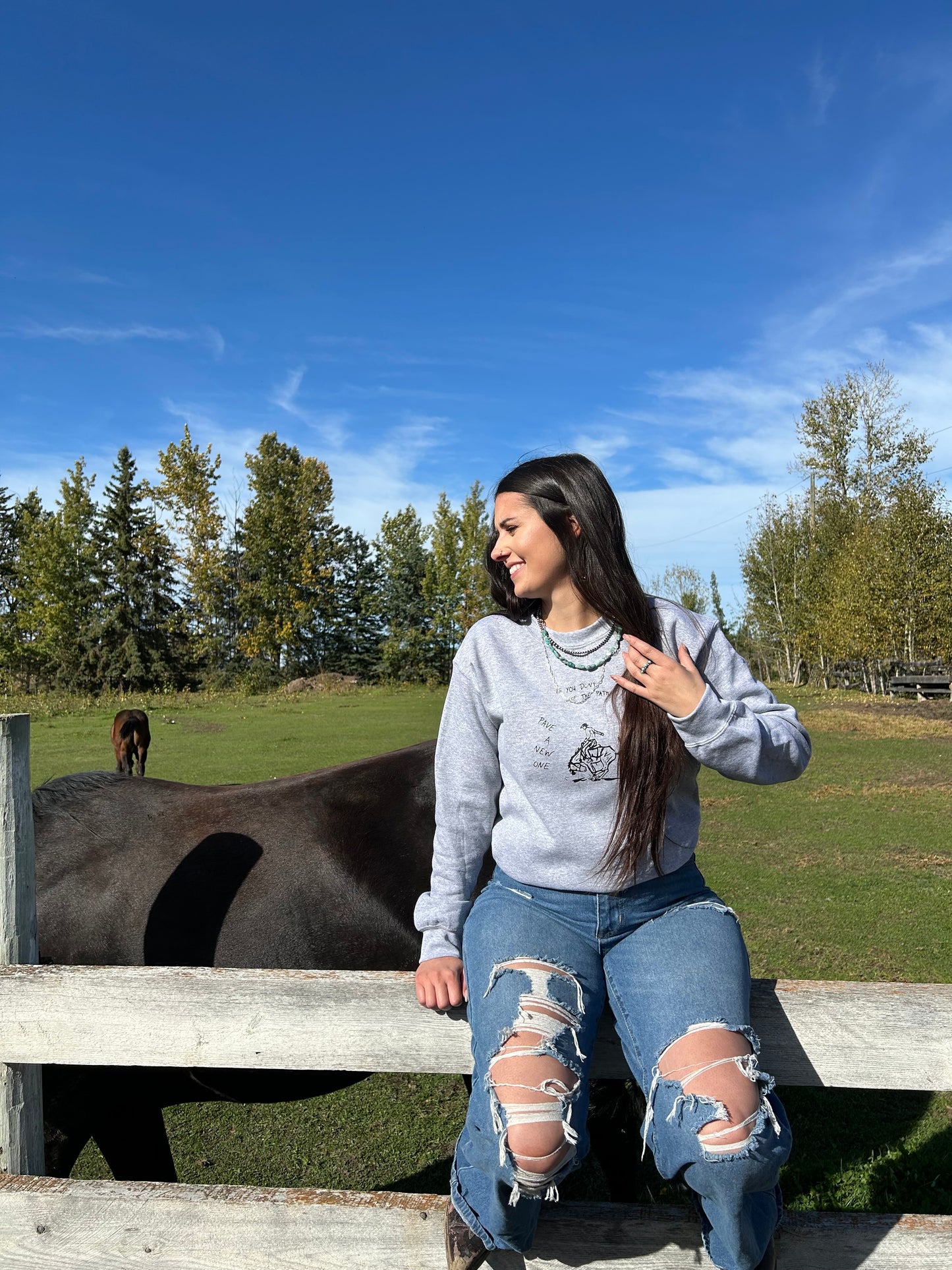 “Pave A New Path” Grey Crewneck