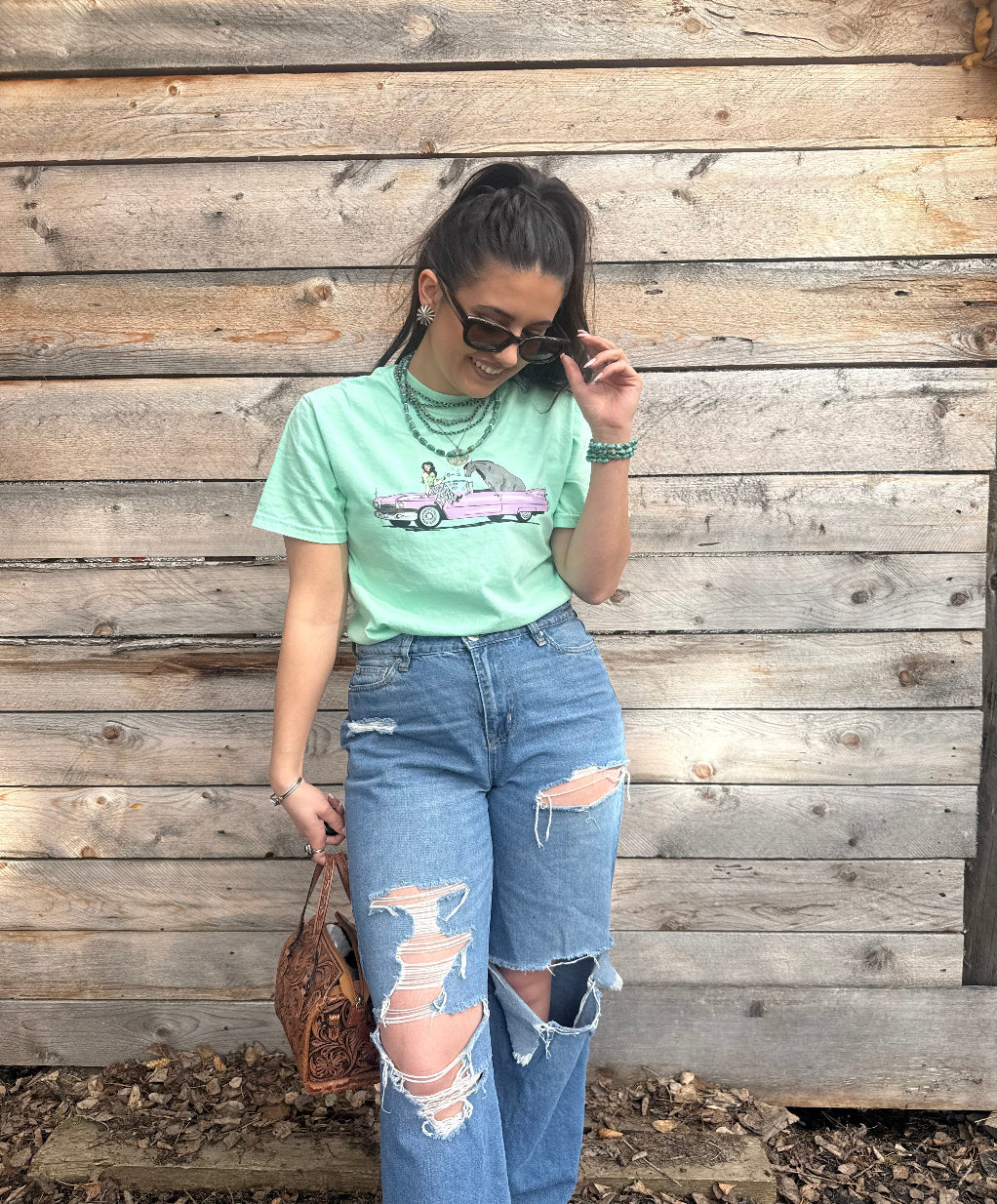 “Lux” Green tee