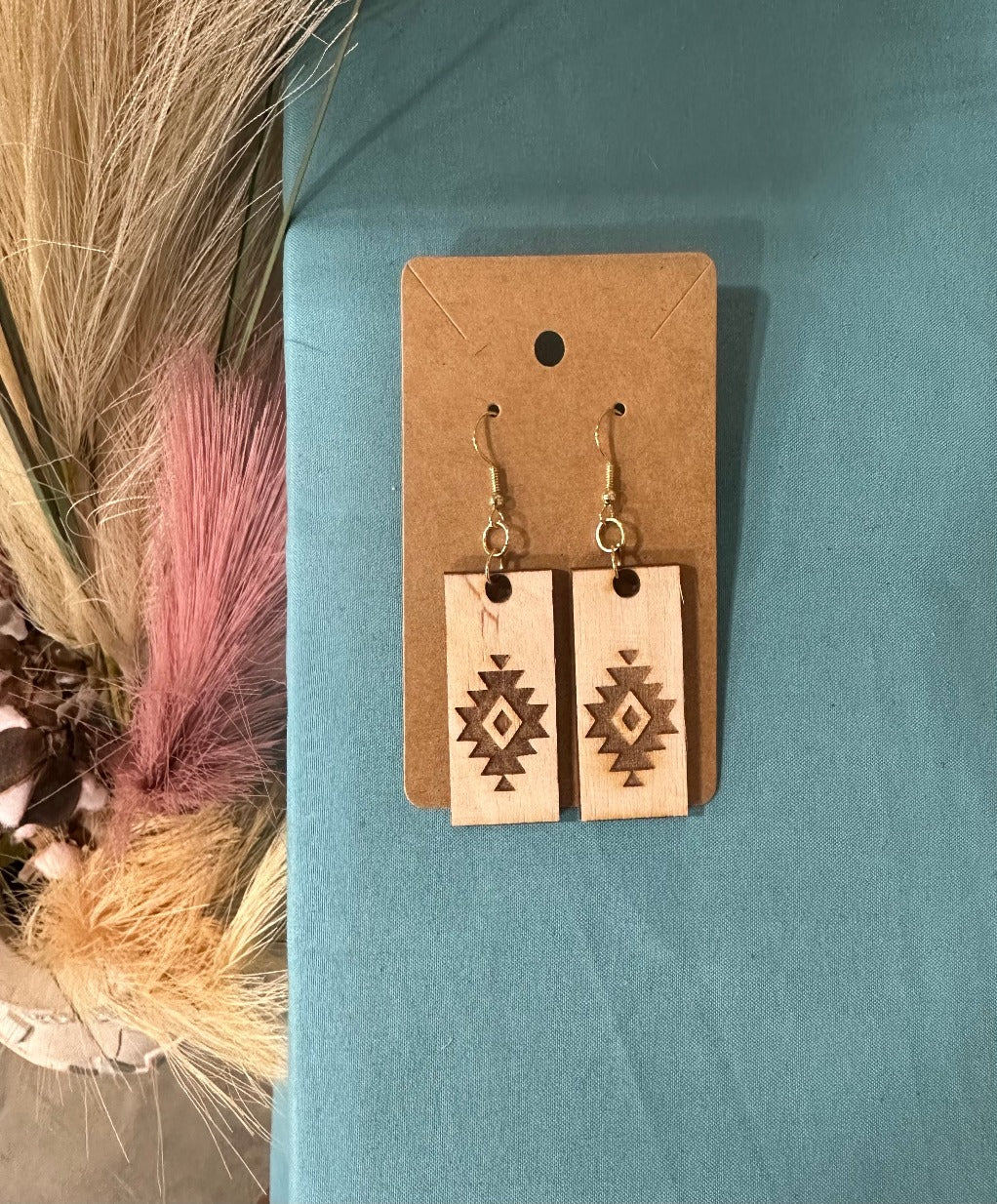 Rectangle Aztec Earrings