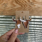 Cowhide Bling Earrings