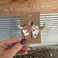 Cowhide Bling Earrings