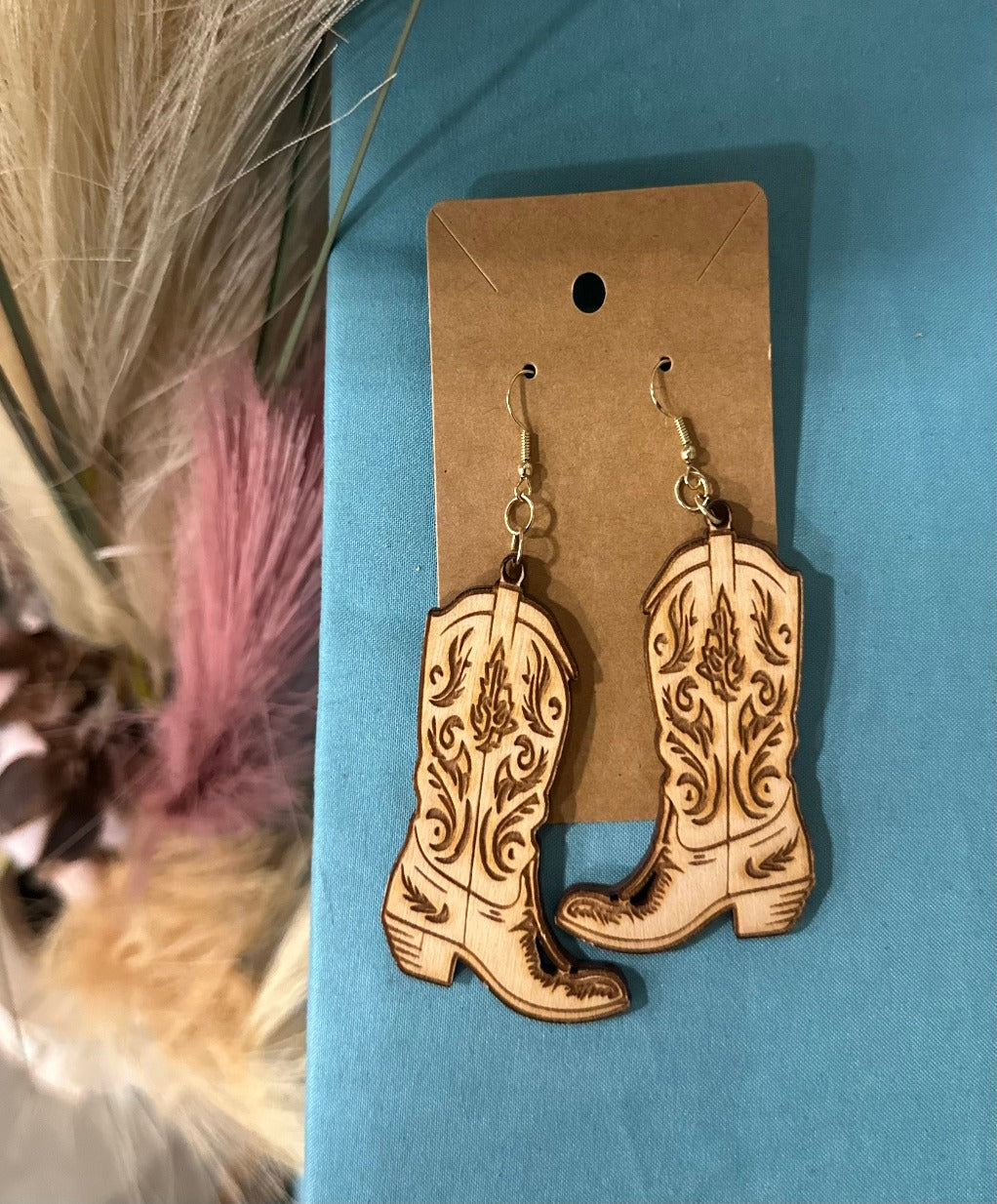 Cowboy boot earrings