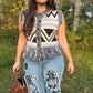 Fringe knit Sweater Vest