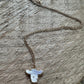 Cowhide necklace