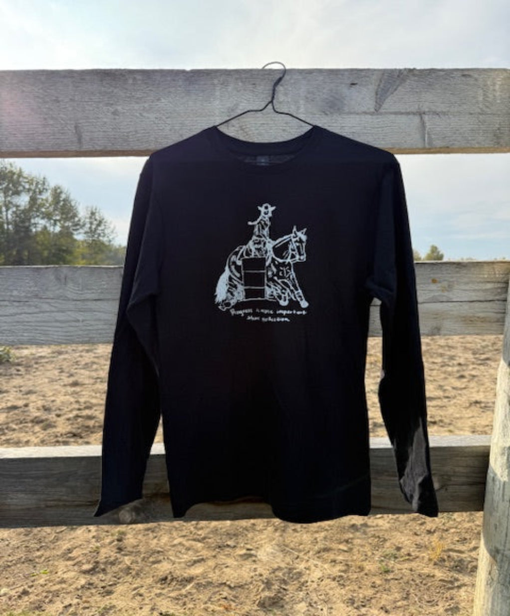 "Progress is more important than Perfection" Black Long Sleeve
