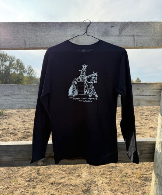 "Progress is more important than Perfection" Black Long Sleeve