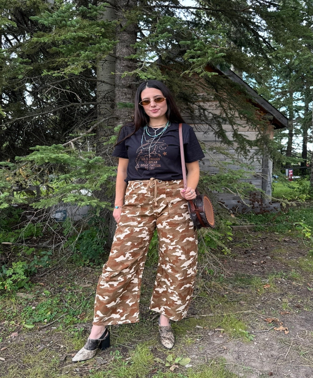 Camo barrel jeans