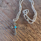 Turquoise Sliver Cross